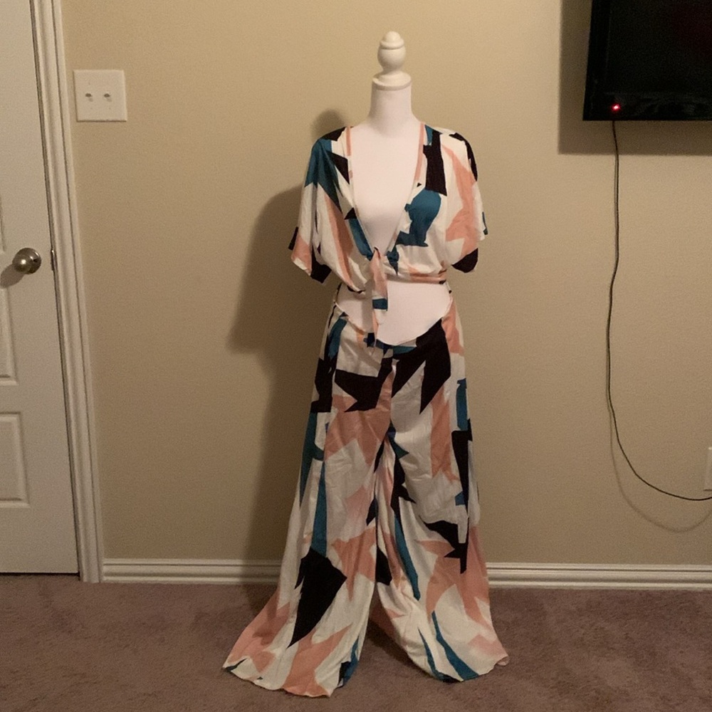 XL Vacation Pants set - wide leg